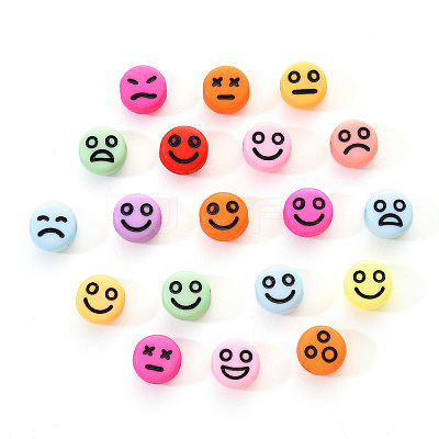 Opaque Acrylic Beads MACR-YW0001-22E-1