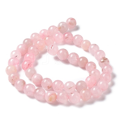 Natural Rose Quartz Dyed Beads Strands X-G-B046-07-6MM-1