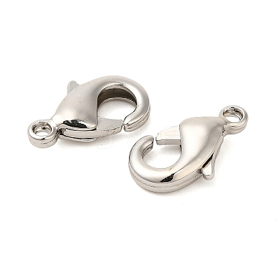 Rack Plating Brass Lobster Claw Clasps KK-F090-27P-01-1