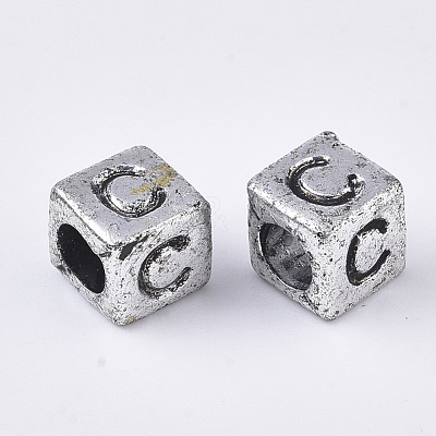 Plated Acrylic Beads MACR-S299-051C-1