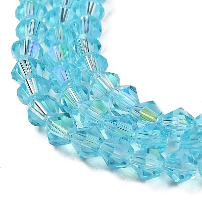 Transparent Electroplate Glass Beads Strands LS-EGLA-A039-T3mm-L20-1