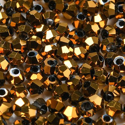 Full Plated Electroplate Glass Beads EGLA-M300-02A-FP03-1
