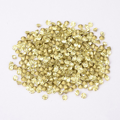 Back Plated Grade A Diamond Glass Pointed Rhinestone RGLA-SS28-011-1