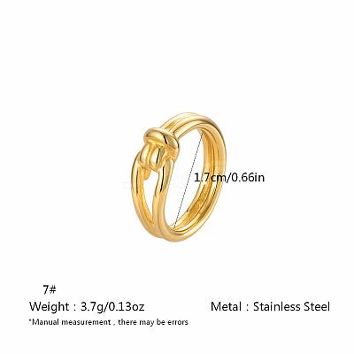Irregular 304 Stainless Steel Finger Rings for Women SA8524-10-1