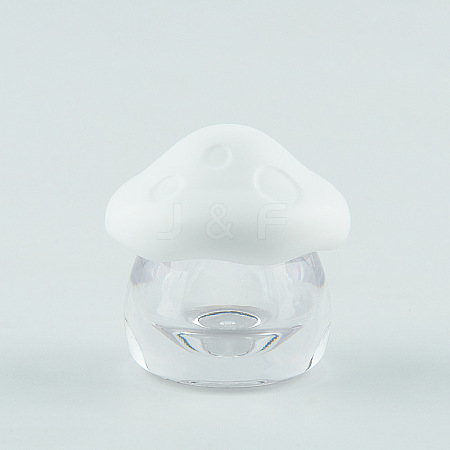 Mushroom Shape Transparent Acrylic Refillable Container with PP Plastic Cover PW-WG73815-09-1