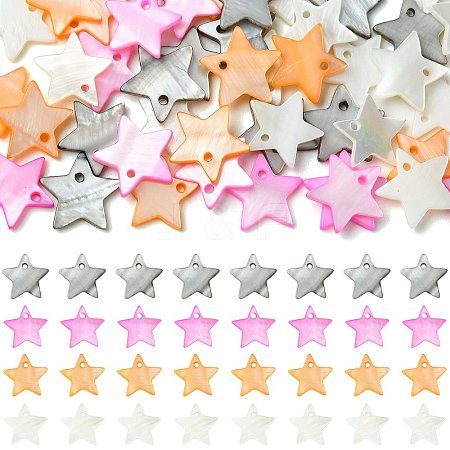 50Pcs Dyed Natural Shell Star Charms BSHE-FS0001-16-1
