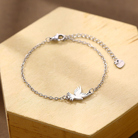 304 Stainless Steel Wild Goose Link Bracelets WG08671-01-1