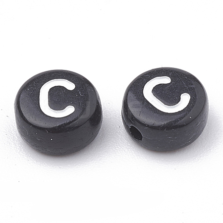 Opaque Acrylic Beads SACR-N002-02C-1