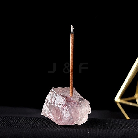 Natural Raw Rose Quartz  Incense Holder PW-WG14720-25-1