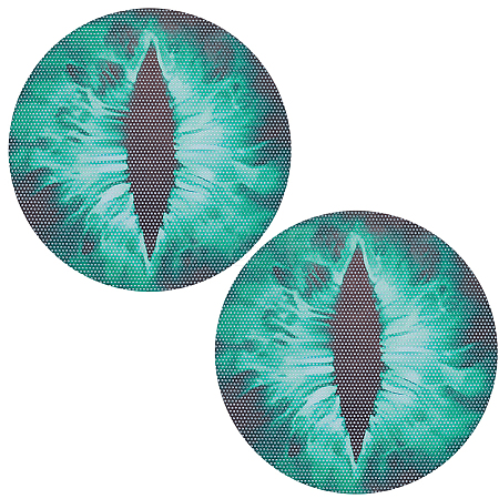 Eye PVC Headlight Car Sticker AJEW-WH20011-48B-1