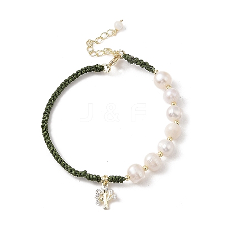 Natural Pearl Bead Bracelets BJEW-C068-04G-1