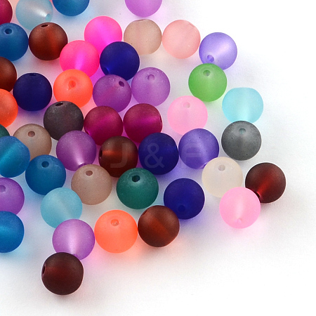 Transparent Frosted Glass Beads FGLA-TA0001-01-6mm-1