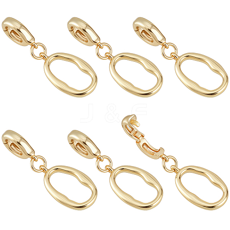 6Pcs Zinc Alloy Twister Clasps FIND-FH0016-55G-1