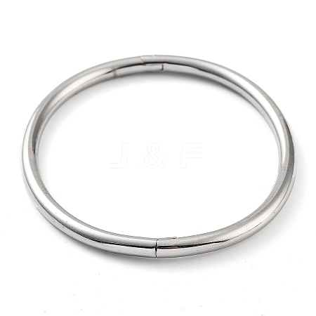 201 Stainless Steel Hinged Bangle STAS-Z057-01G-1