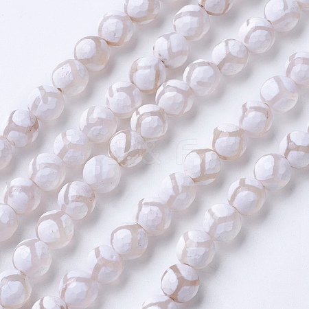 Tibetan Style dZi Beads G-G752-04-8mm-1