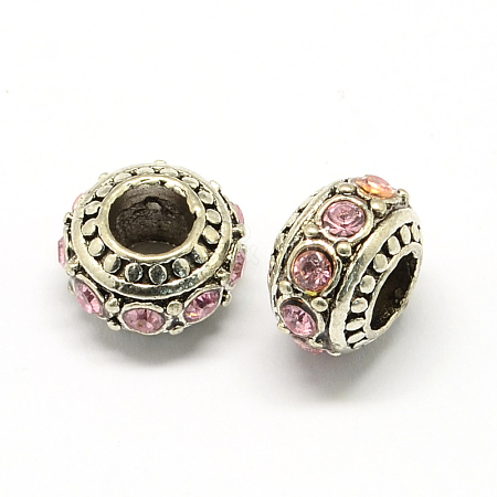 Alloy Rhinestone European Beads MPDL-R036-01D-1
