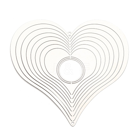 Heart 201 Stainless Steel Connector Charms/Links STAS-D386-03P-1