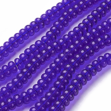 Opaque Solid Color Glass Beads Strands GLAA-A036-H23-1