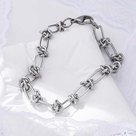 Tarnish Resistant 304 Stainless Steel Link Chain Bracelets BJEW-Z011-09P-1