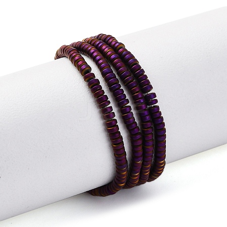 Electroplated Non-magnetic Hematite Beads Strands G-P571-A01-01G-1
