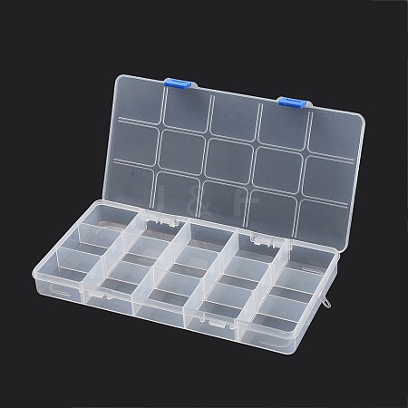 (Defective Closeout Sale: Scratched) 15 Grids Organizer Storage Plastic Boxes CON-XCP0001-79-1