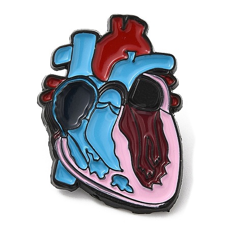Heart Anatomy Enamel Pin JEWB-E023-04EB-02-1