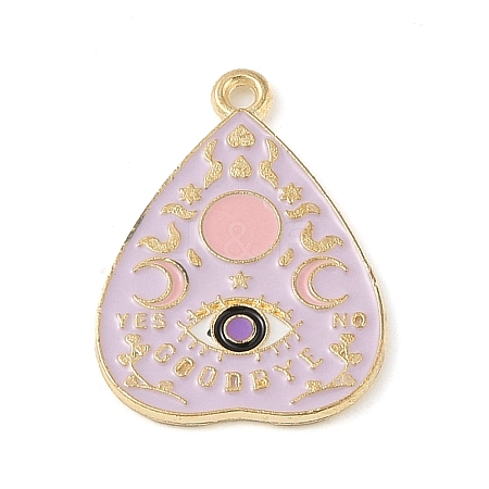 Tarot Style Alloy Eanaml Pendants PALLOY-S184-02G-A-1