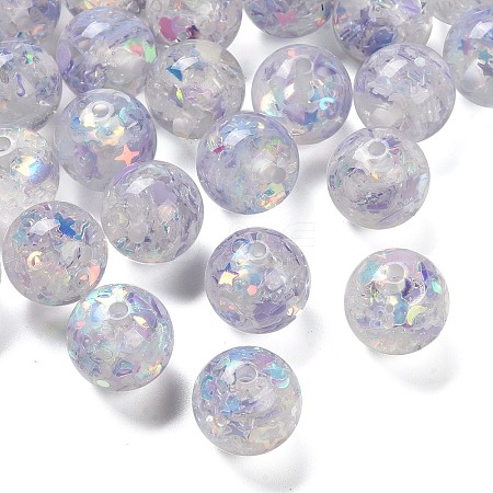 Transparent Resin with Paillette Beads RESI-G110-01B-1