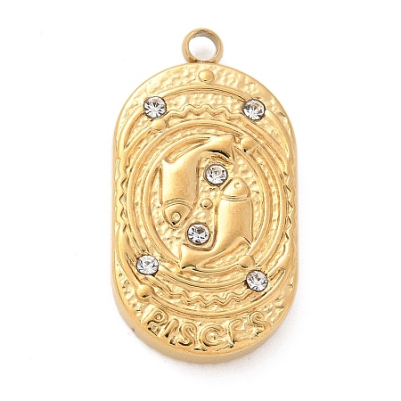 304 Stainless Steel Pendants STAS-F349-03G-08-1