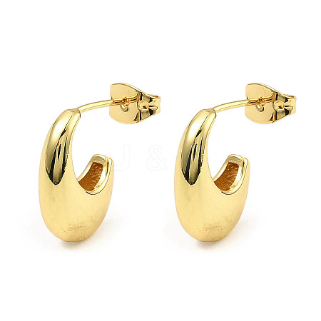 Brass Teardrop Stud Earrings EJEW-K254-04G-1