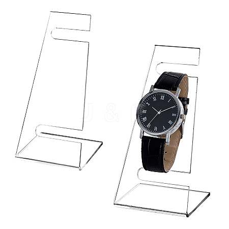 L Shaped Acrylic Watch Display Stands ODIS-WH0086-081B-1