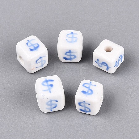 Handmade Porcelain Beads PORC-N012-13B-1