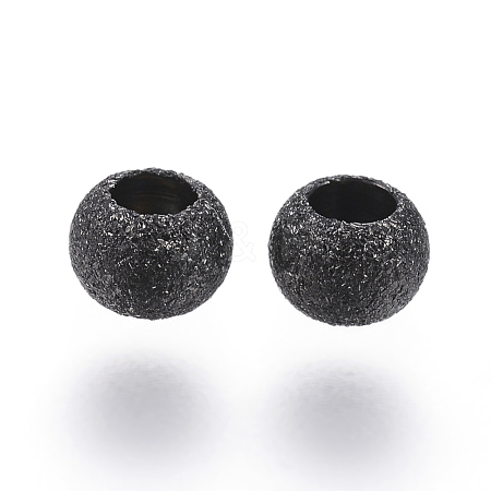 304 Stainless Steel Textured Spacer Beads Ion Plating(IP) X-STAS-P108-04B-1