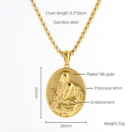 304 Stainless Steel Pendant Necklaces FS-WG0CD66-06-1