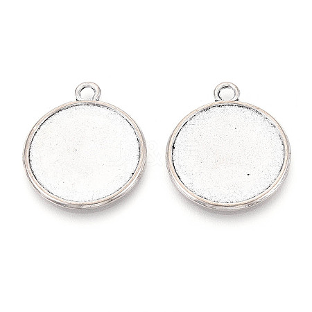 Tibetan Style Alloy Pendants Cabochon Settings PALLOY-N178-12AS-F-1