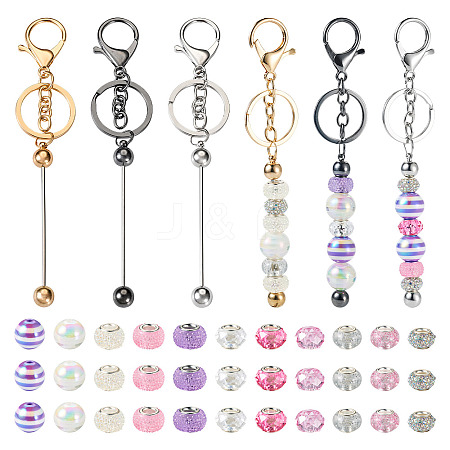 DIY Beadable Keychain Making Kit DIY-TA0006-48-1