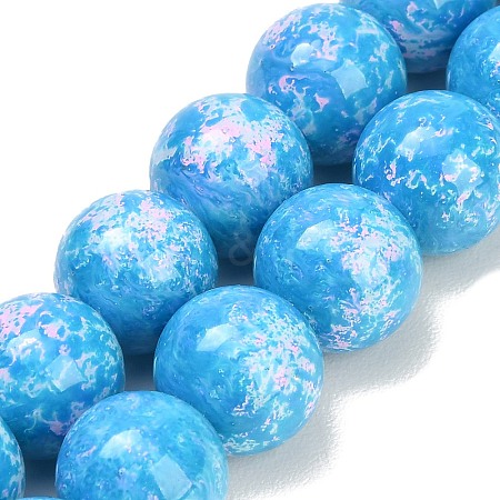 Baking Paint Glass Beads Strands GL-CBA8F4B-02J-1
