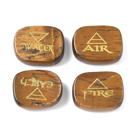 4Pcs 4 Styles Natural Tiger Eye Display Decorations G-F786-02D-06-1