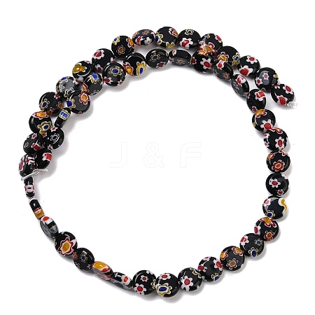 Handmade Millefiori Lampwork Beads Strands LAMP-G166-17A-01-1