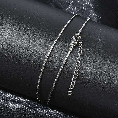 1.2MM 304 Stainless Steel Boston Link Chain Necklaces NJEW-D328-01P-02-1