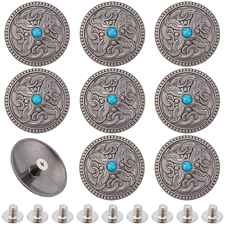 10Pcs Antique Silver Alloy Decorative Rivets BUTT-GF0004-22C-1