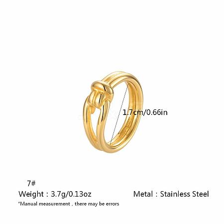 Irregular 304 Stainless Steel Finger Rings for Women SA8524-10-1