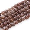 Natural Purple Aventurine Round Bead Strands G-E334-6mm-21-2