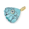 Dyed Synthetic Turquoise Carved Pendants G-G330-02G-03-2