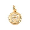 Brass Micro Pave Clear Cubic Zirconia Charms CU-CBA56CE-12G-R-1