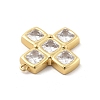 Brass Micro Pave Clear Cubic Zirconia Pendants X-KK-L228-44B-G-2