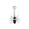 Spider 304 Stainless Steel Micro Pave Cubic Zirconia Belly Rings FS-WGE57A2-01-3