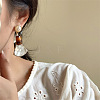 Alloy & Acrylic Stud Dangle Earrings FS-WG2F34D-01-4