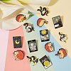 5Pcs 5 Style Fashion Tarot Card Enamel Pin JEWB-SZ0001-15-4