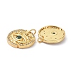 Brass Clear and Green Cubic Zirconia  Pendants ZIRC-C024-30G-3